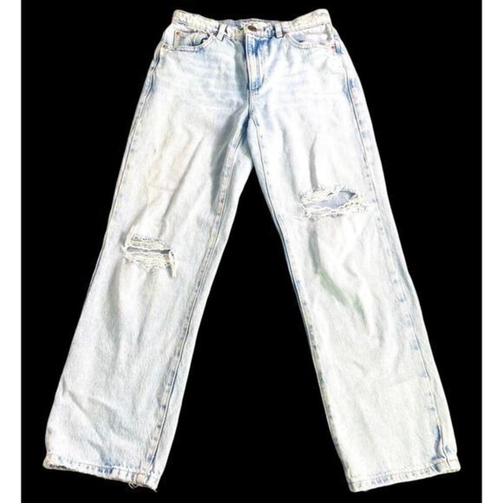 Garage‎ Denim Vintage Straight Jeans Women's Size 3 Blue High Rise Distressed
